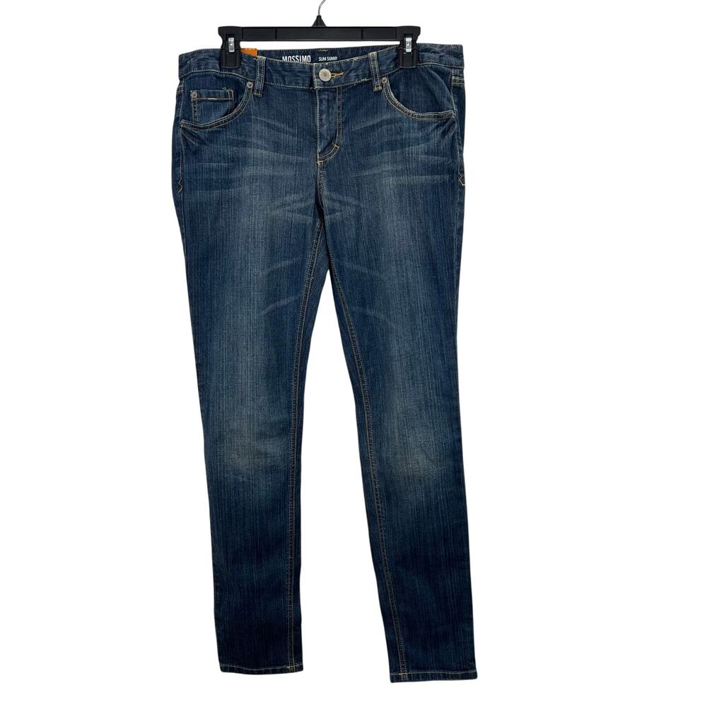 Mossimo Slim Skinny Jeans 13R Women Juniors Blue Denim 34x32 Zip Fly NWT
